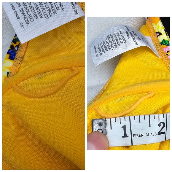 TIME AND TRU Yellow Floral Bikini Set Size: M (8-10) EUC - Picture 12 of 12